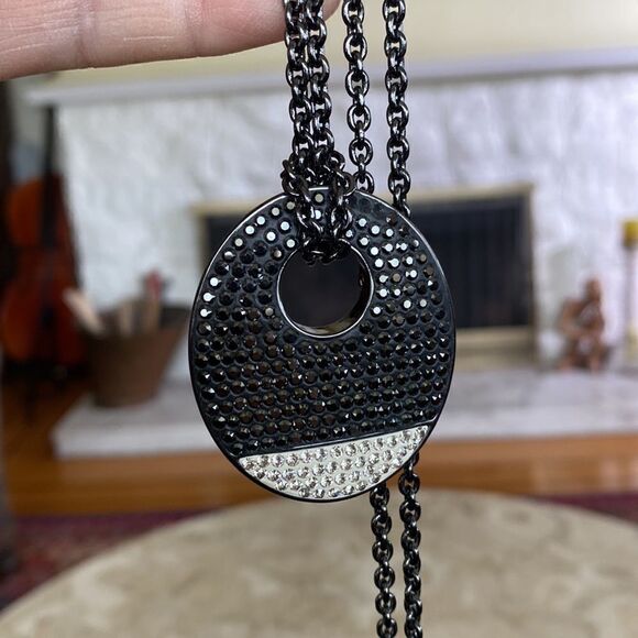 Lola and Grace Swarovski Elements Oval Disk Pendant - Picture 3 of 7